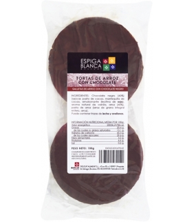 TORTITAS DE ARROZ CON CHOCOLATE NEGRO(14U)
