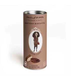Galletas Canister de Cacao y Escamas de Sal Ecológicas 130gr. Paul & Pippa. 10un. Delicat Gourmet