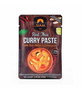 Pasta de curry rojo (picante) 70gr. deSIAM. 6un. Delicat Gourmet