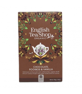 Té Rooibos con Chocolate y Vainilla BIO 40gr. English Tea Shop. Delicat Gourmet