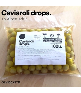 Oliva Verde Esférica Drops (100 olivas) 500gr. Caviaroli. 1un. DelicatGourmet