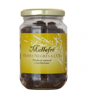 Aceitunas negras en aceite 210gr. Mallafré. 12un. Delicat Gourmet