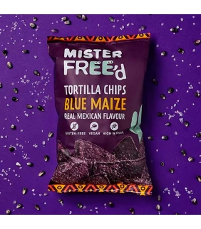 Tortilla chips Maíz Azul 135gr. Mr Free'd. 12un. Delicat Gourmet